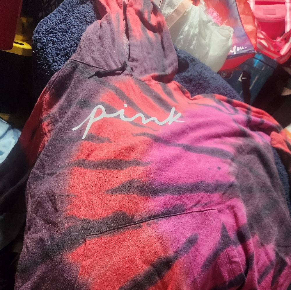 PINK Victoria's Secret Multicolored Oversized Polo Hoodie